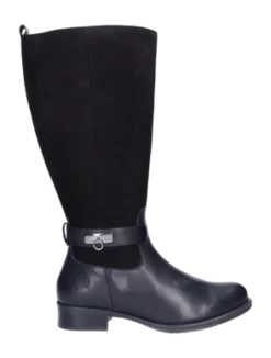 Damenstiefel JJ Footwear Cheddar Schwarz Wadengröße XL