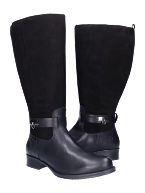 Damenstiefel JJ Footwear Cheddar Schwarz Wadengröße XL – Bild 4